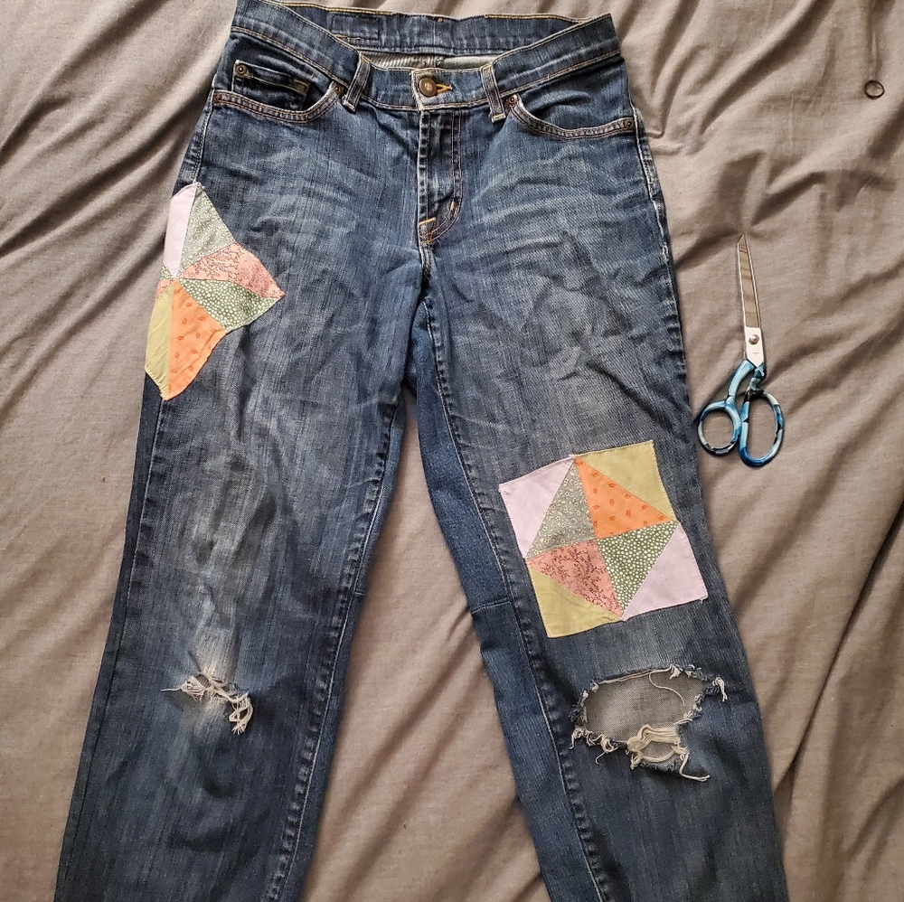 *Donating soon!* Reworked vintage jeans